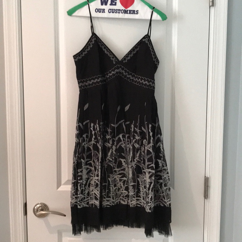 Bcbg Maxazria, Black With Gray Pattern, Size 4 - image 1